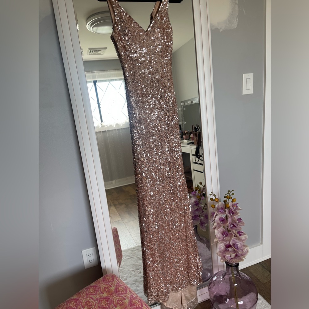 Windsor blush pink sequin dress. Size 4. Worn once as new.